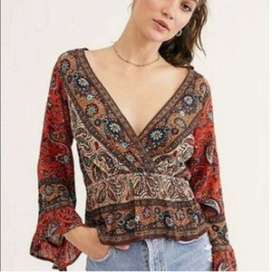 Free People Rosalie Wrap Top